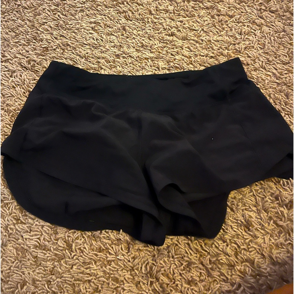 Black lululemon speed up shorts size 2
